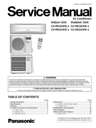 Panasonic Air Conditioner Service Manual 36