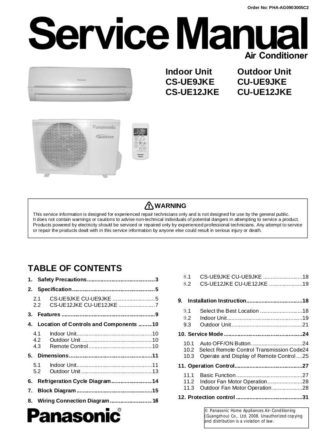 Panasonic Air Conditioner Service Manual 45