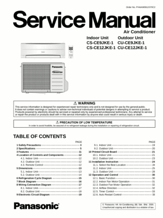 Panasonic Air Conditioner Service Manual 46
