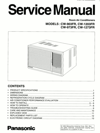 Panasonic Air Conditioner Service Manual 54