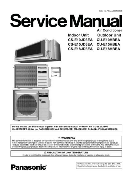 Panasonic Air Conditioner Service Manual 55