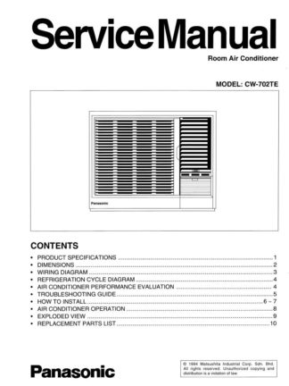 Panasonic Air Conditioner Service Manual 61