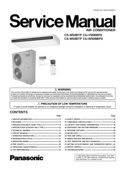 Panasonic Air Conditioner Service Manual 93