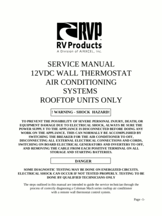 RVP Air Conditioner Service Manual 01