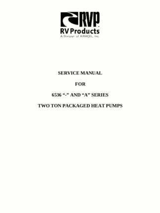 RVP Air Conditioner Service Manual 12
