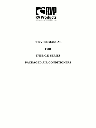 RVP Air Conditioner Service Manual 14