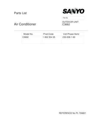 Sanyo Air Conditioner Service Manual 26