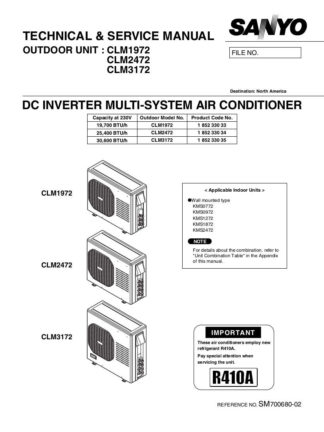 Sanyo Air Conditioner Service Manual 03