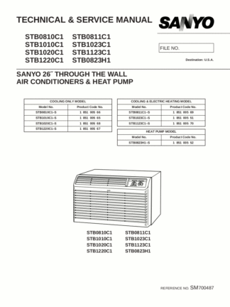 Sanyo Air Conditioner Service Manual 14