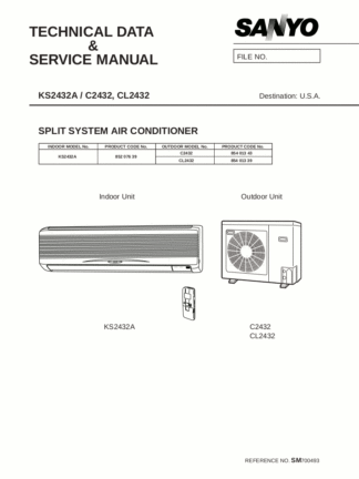 Sanyo Air Conditioner Service Manual 17