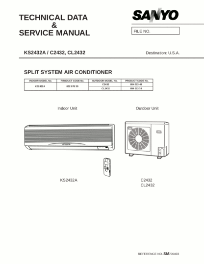 Sanyo Air Conditioner Service Manual 17