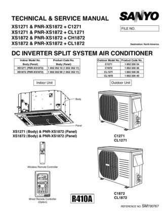 Sanyo Air Conditioner Service Manual 20