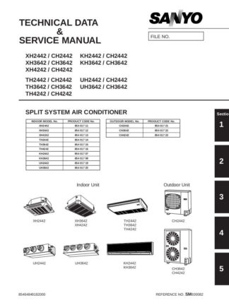 Sanyo Air Conditioner Service Manual 36