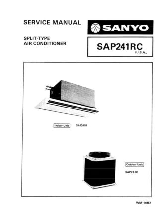 Sanyo Air Conditioner Service Manual 37