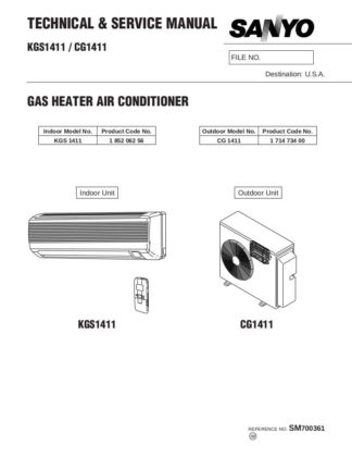 Sanyo Air Conditioner Service Manual 38