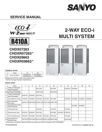 Sanyo Air Conditioner Service Manual 43