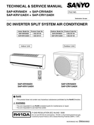 Sanyo Air Conditioner Service Manual 47