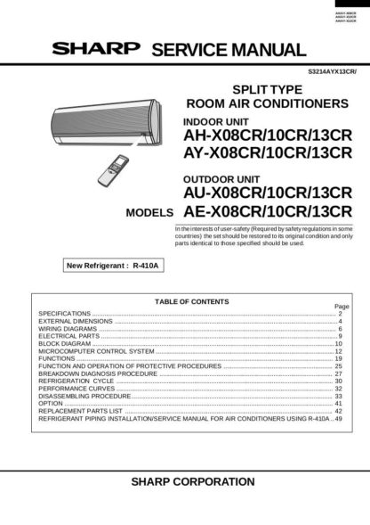 Sharp Air Conditioner Service Manual 01