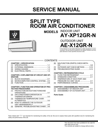 Sharp Air Conditioner Service Manual 02