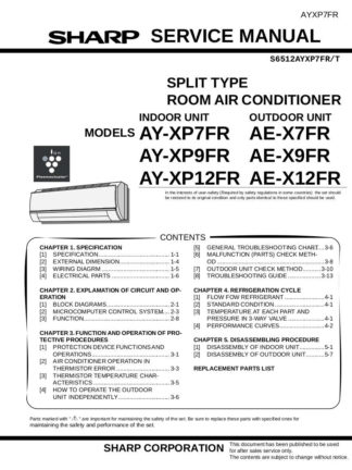 Sharp Air Conditioner Service Manual 03