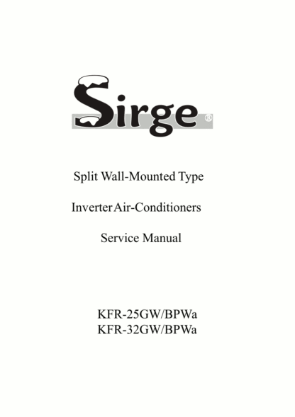 Sirge Air Conditioner Service Manual 01