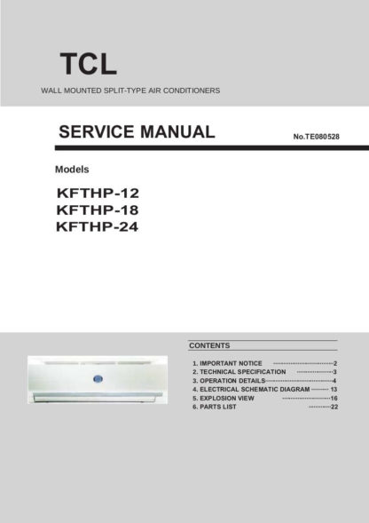 TCL Air Conditioner Service Manual 01