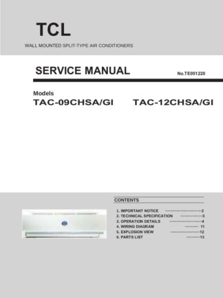 TCL Air Conditioner Service Manual 05