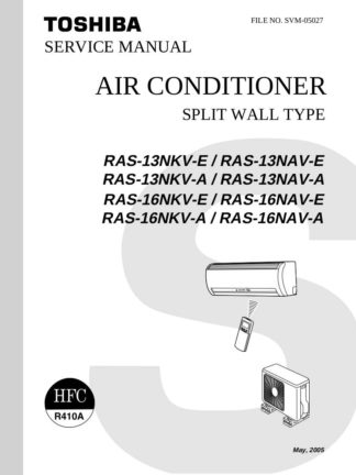 Toshiba Air Conditioner Service Manual 13