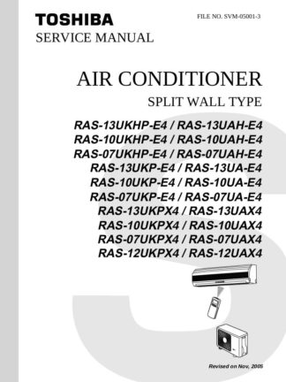 Toshiba Air Conditioner Service Manual 22