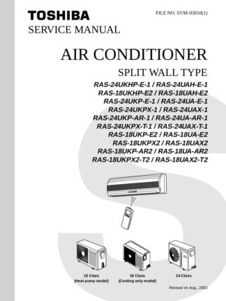 Toshiba Air Conditioner Service Manual 25