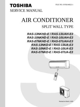 Toshiba Air Conditioner Service Manual 26