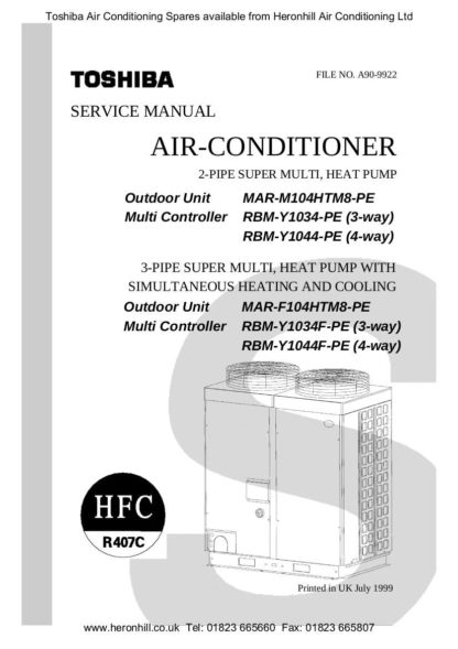 Toshiba Air Conditioner Service Manual 37