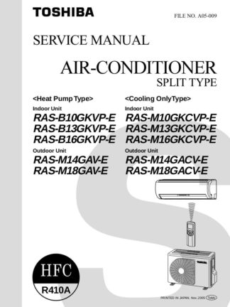 Toshiba Air Conditioner Service Manual 49