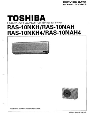 Toshiba Air Conditioner Service Manual 58