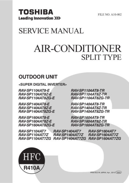 Toshiba Air Conditioner Service Manual 74
