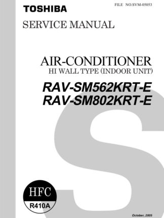 Toshiba Air Conditioner Service Manual 86