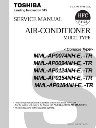 Toshiba Air Conditioner Service Manual 93