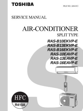 Toshiba Air Conditioner Service Manual 99
