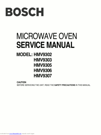 Bosch Microwave Oven Service Manual 05