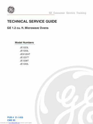 GE Microwave Oven Service Manual 10