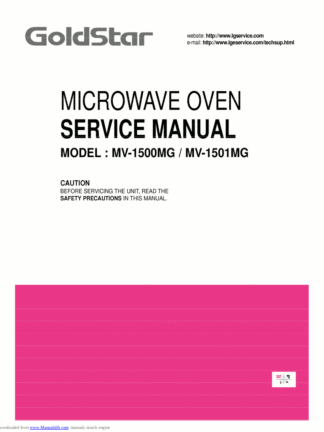Goldstar Microwave Oven Service Manual 18