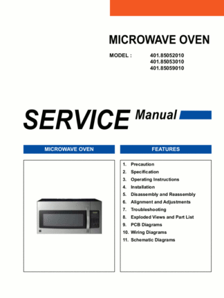 Kenmore Microwave Oven Service Manual 02