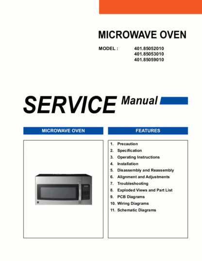 Kenmore Microwave Oven Service Manual 02