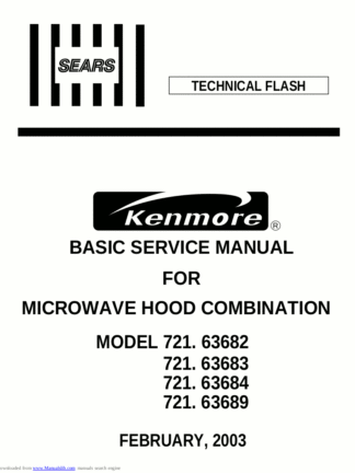 Kenmore Microwave Oven Service Manual 03