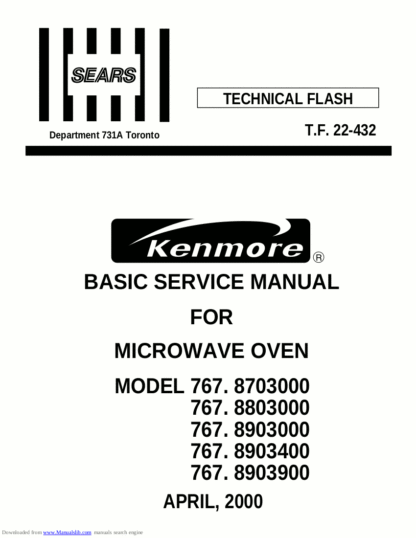 Kenmore Microwave Oven Service Manual 04