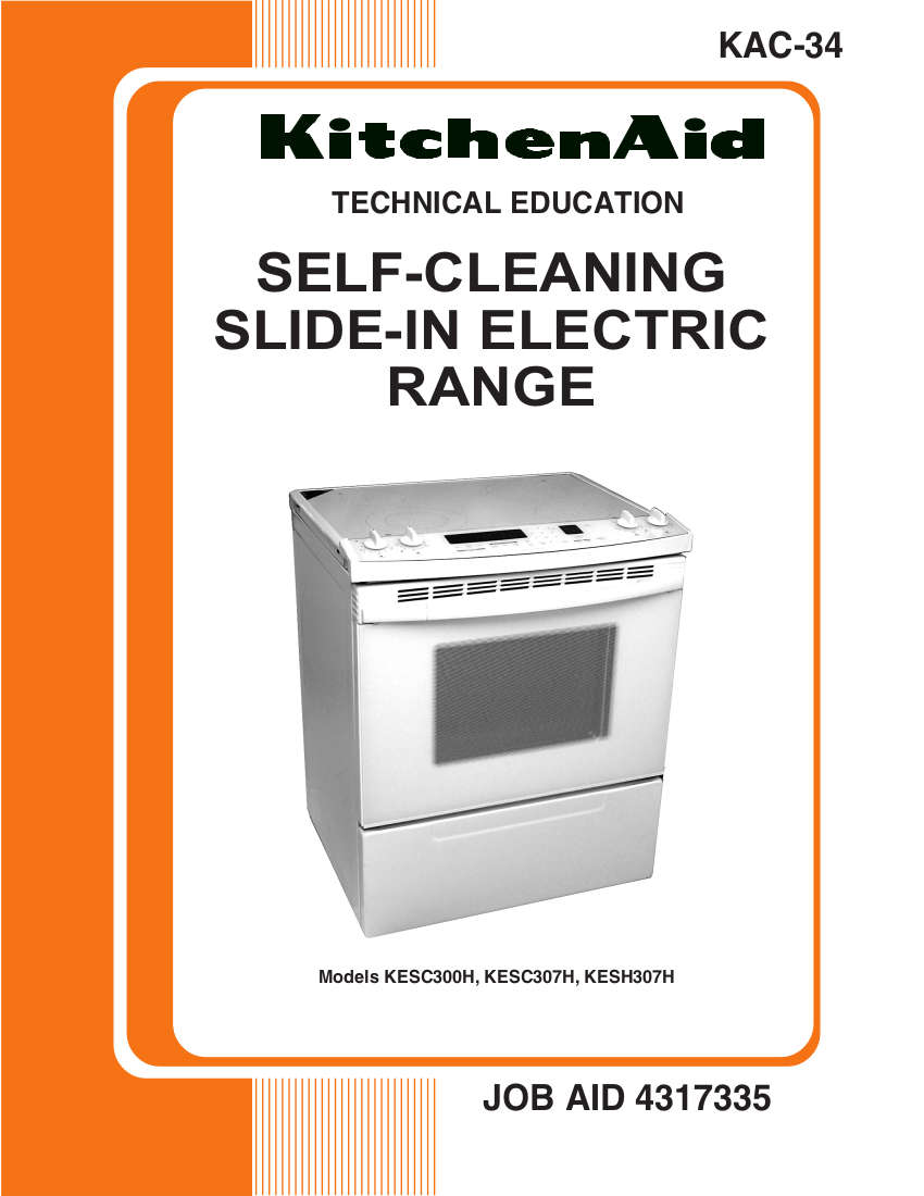 Credential Hvornår slave KitchenAid Self-Cleaning Slide-In Electric Range Service Manual