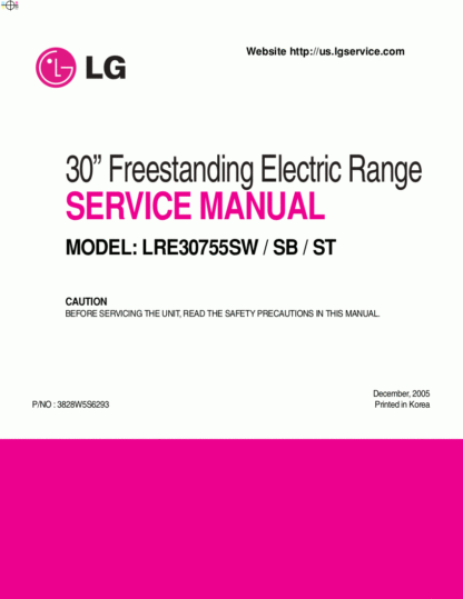 LG Range Service Manual 04