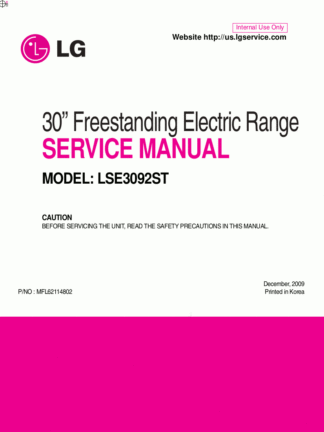 LG Range Service Manual 06