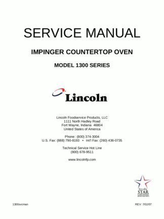 Lincoln Food Warmer Service Manual 02