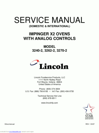 Lincoln Food Warmer Service Manual 04